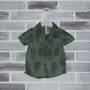 Green Pineapple Shirt/Short Set